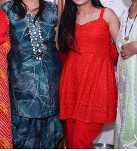 Kurti With Pant Without Dupatta