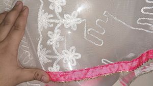 Beautiful Embroidery Work Net Dupatta