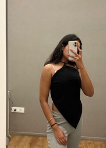 Black Halter Top