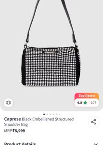 Caprese Embellished Structure Shoulder Bag