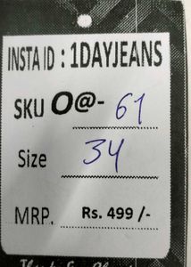 women grey straight jeans size 34 (O-61)