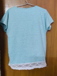 Sea Green Colour Tshirt