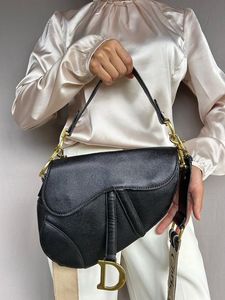 Thrifted Christian Dior Black Saddle Bag