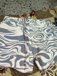 Blue Patterned Shorts