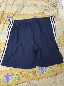 Adidas Navy Blue Side Stripe Shorts