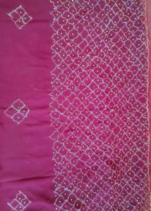 Maroon Embroidered Saree