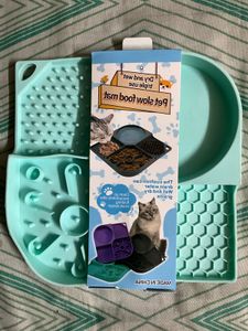 Pet Slow Feeder Bowl &amp; Mat
