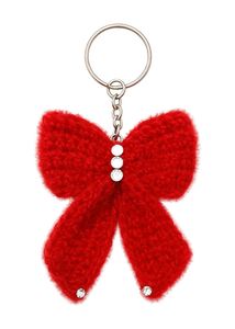 Homemade Crochet hairbow keychain