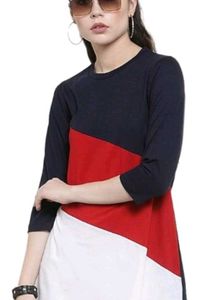 Blend Striped Tshirt (White, Red, Navy)