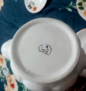 New Ceramic Tea Cattle And 5 Plate