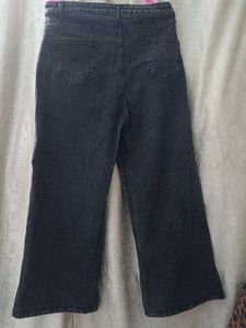 Dark Wash Black Wide Leg Jeans