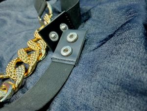 Fancy party wear gold and belt for dress
