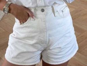 White Denim Shorts