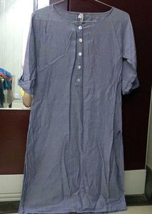Elegant Blue Cotton Kurti