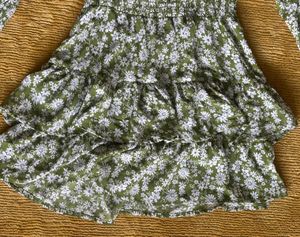 Green Floral Mini Dress
