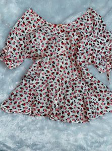 🤍❤️Floral Print Styled Sleeves Cute Top❤️🤍