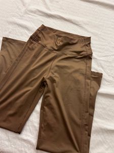 Brown Flare Leggings For Gym Or Yoga