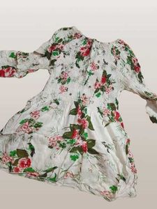 White Color Bell Sleeves Top