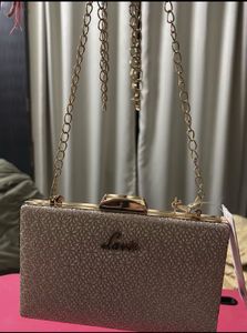 Lavie Gold Clutch with Chain