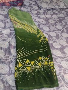 Green Colour Saree Daily Wear