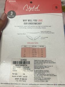 Nykaa High Rise Full Coverage Briefs - Size S