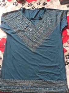 Blue Embellished Top