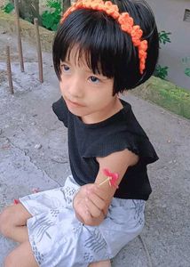Orange Flower Crochet Headband