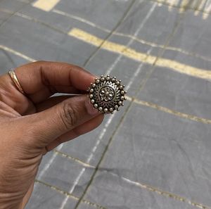 Silver Tone Statement Ring