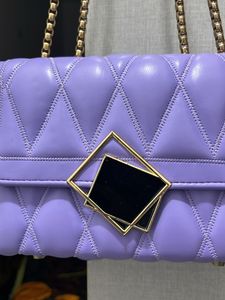 Lilac Quilted Chain Bag