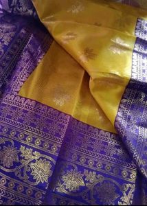 New With Tag Mysore Silk Foil Print Saree