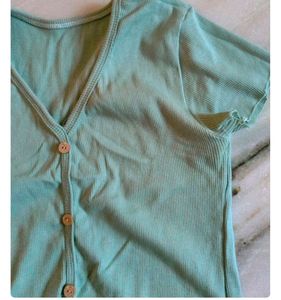 Green Crop Top
