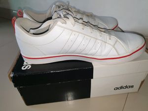 Adidas Vs Pace shoes white black red