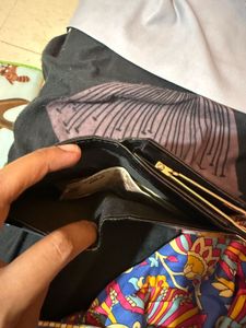 Accessorize London Black Croc-Effect Wallet