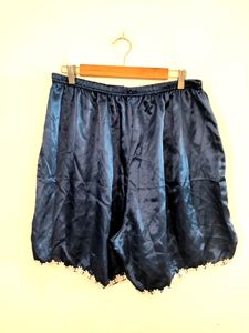 Satin Blue Night Suit Set (Women)