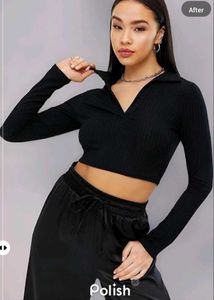 New With Tag H&M Ribbed Crop Top