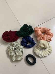 Velvet And Satin Scrunchies