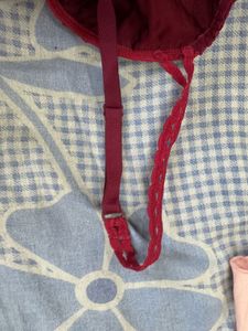 Elegant Burgundy Lace Bra