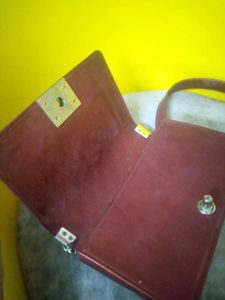 Burgundy Quilted Crossbody Bag