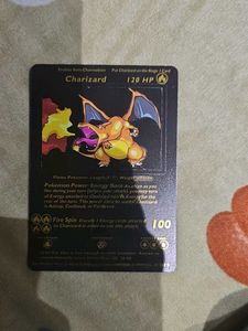 LUCOBE Charizard Black Metal Pokemon Card