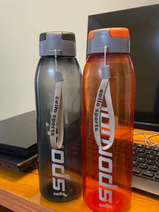 Cello Sportigo Plastic Bottle Set, 1 Litre, Set of