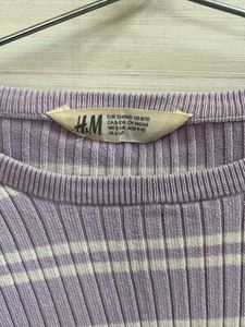 H&amp;m Lavender Basic top