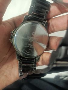 Corona Black Stainless Steel Watch | One Year Old
