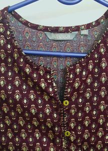 Maroon Straight Cut Top