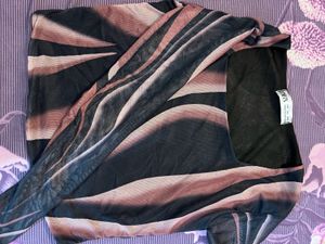 Zara Printed Mesh Top