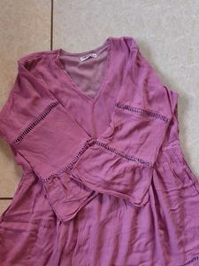 Purple Ruffle Hem Dress