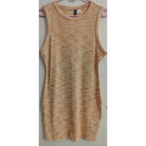 H&amp;M Ribbed Bodycon Yellow Dress