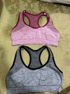 Two Seamless Racerback Sports Bras