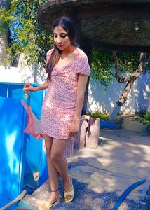 Pink Polka Dot Bodycon Dress