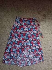 Floral Wrap Around Skirt