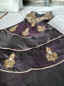 Very Beautiful Gown With Free Size It&#39;s New Never Worn Once ... Quality Is Good New Without Tag Purple Colour #gown #purple #ethnicgown